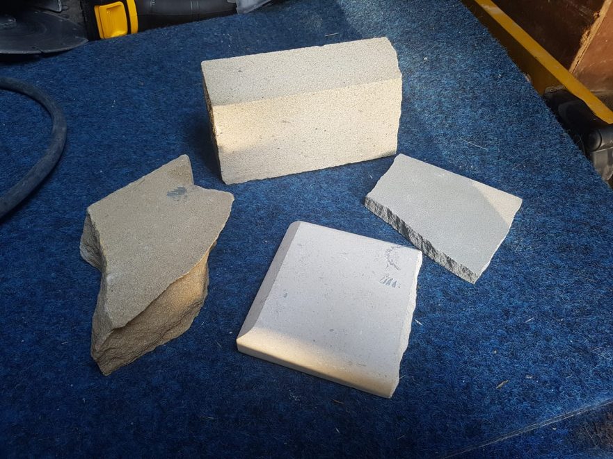 A Selection Of Limestone And Sandstone Samples Dropped Of This